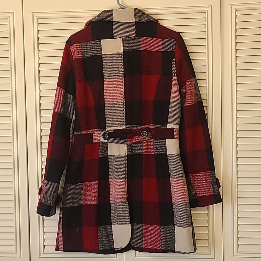 Rvca Wool Blend Peacoat Plaid Size M - image 2
